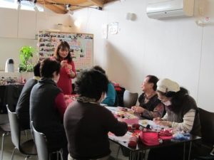 ２月の【ちりめん細工教室】開催