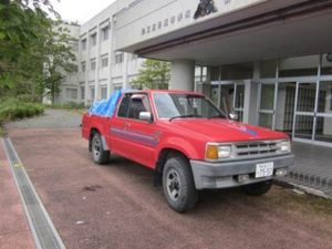 支援物資の引き取り